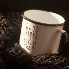 Caneca Good Vibes and Coffee